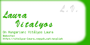 laura vitalyos business card